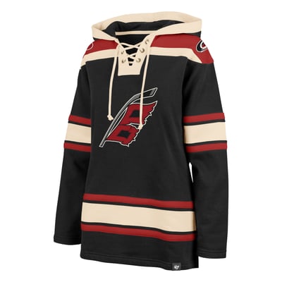  Carolina Hurricanes '47 Women's Superior Lacer Pullover Hoodie - Black