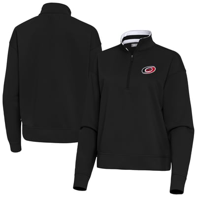 Carolina Hurricanes Antigua Women's Goddess Half-Zip Pullover - Black