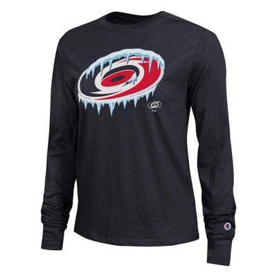 Carolina Hurricanes Champion Women's Frozen Long Sleeve T-Shirt - Black