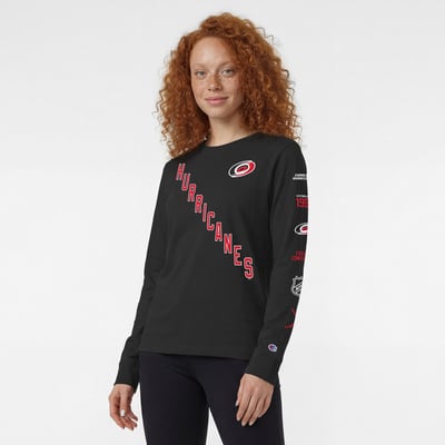 Carolina Hurricanes Champion Women's Long Sleeve T-Shirt - Black