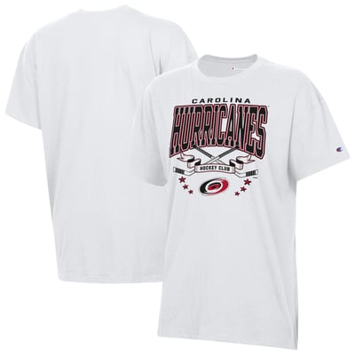 Carolina Hurricanes Champion Women's  Crossing Sticks Oversized T-Shirt - White