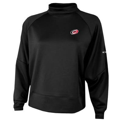  Carolina Hurricanes Columbia Women's Par Performance Mock Neck Raglan Dolman Sweatshirt - Black