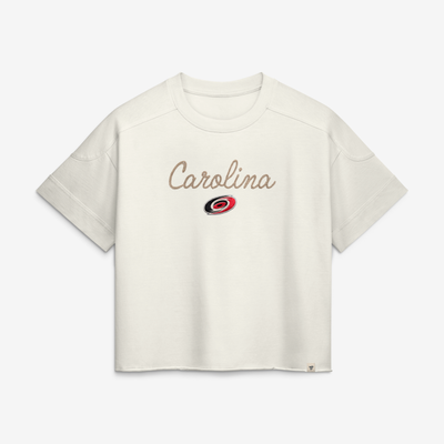 Carolina Hurricanes Fanatics Women's Chainstitch Fashion Top - Cream