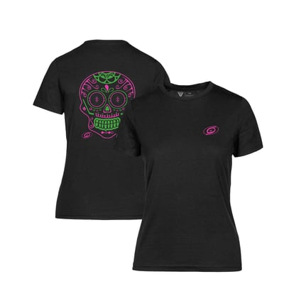 Carolina Hurricanes Levelwear Women's DOTD Sugar Skull Maddox T-Shirt - Black
