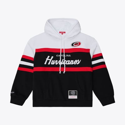  Carolina Hurricanes Mitchell & Ness Women's Head Coach Hoodie - White/Black