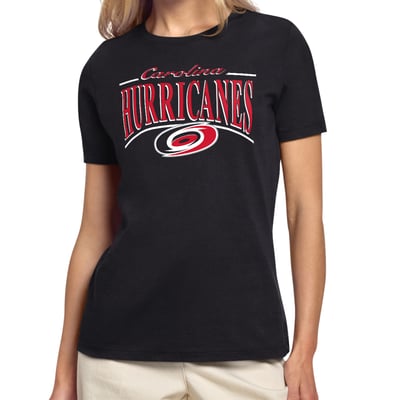 Carolina Hurricanes Starter Women's Arch Stripe T-Shirt - Black