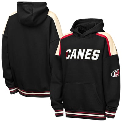  Carolina Hurricanes Outerstuff Youth Camaraderie Oversized Fleece Hoodie - Black