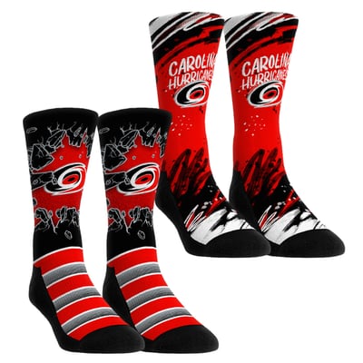  Carolina Hurricanes Rock Em Youth Ice Breaker Two-Pack Crew Socks Set - Red