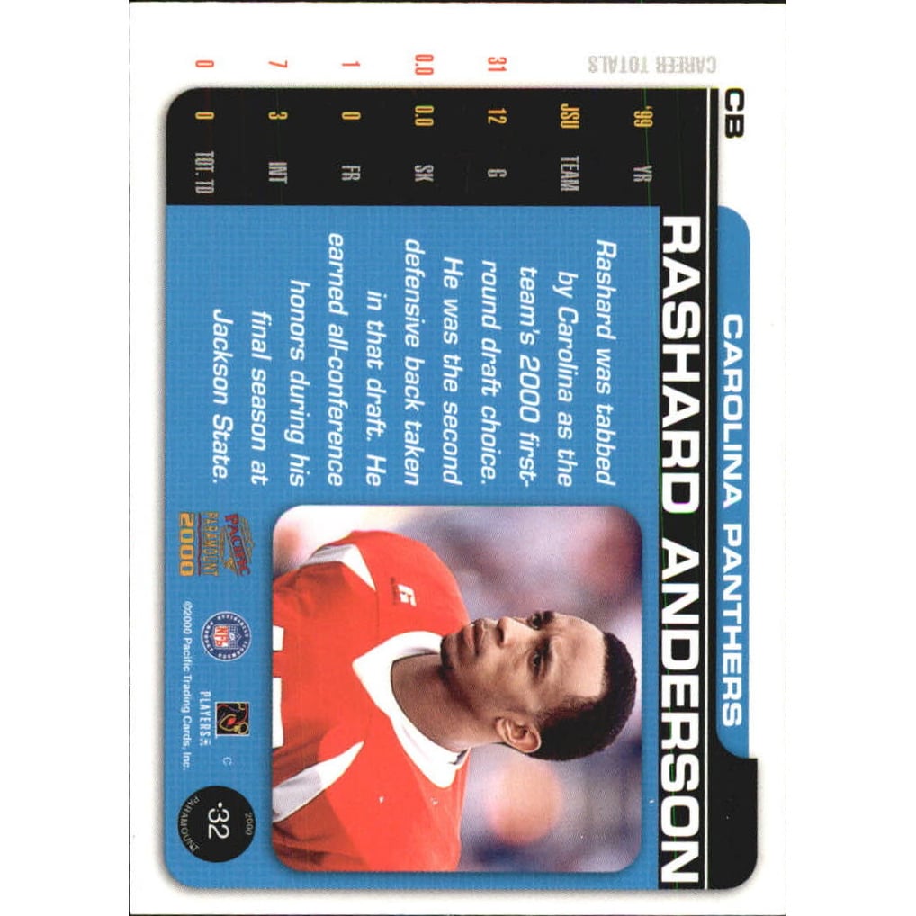 2000 Paramount Platinum Blue #32 Rashard Anderson