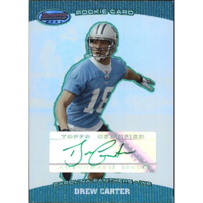 2004 Bowman's Best Green #173 Drew Carter AU