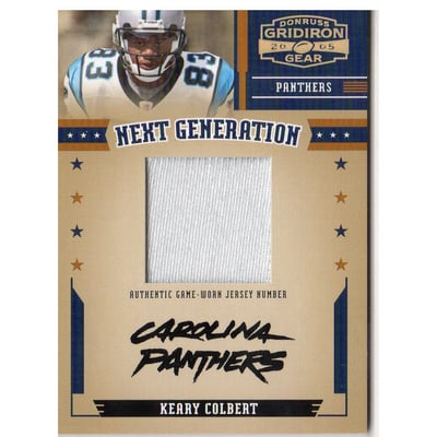 2005 Donruss Gridiron Gear Next Generation Jerseys Numbers #NG6 Keary Colbert/75