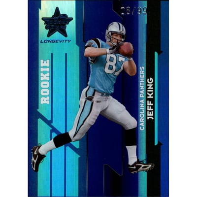 2006 Leaf Rookies and Stars Longevity Target Sapphire Parallel #127 Jeff King