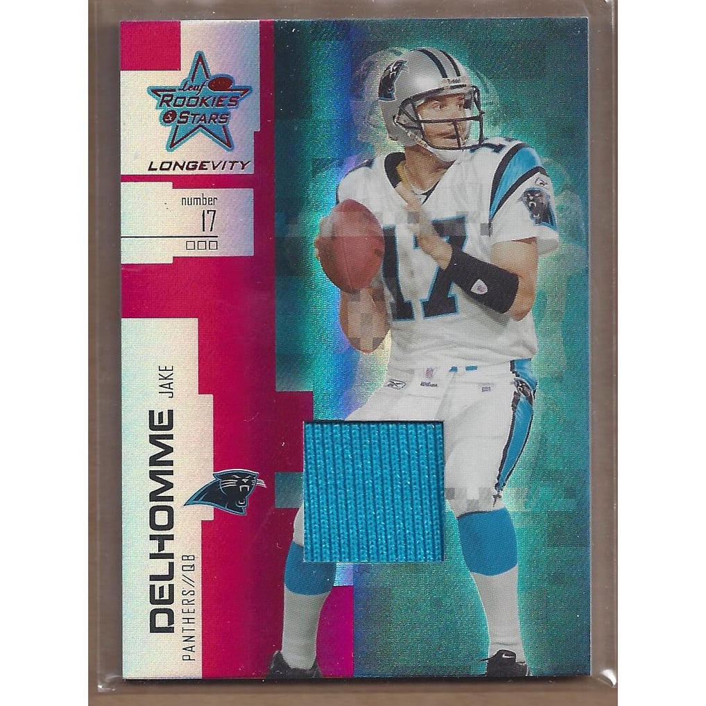 2007 Leaf Rookies and Stars Longevity Materials Ruby #29 Jake Delhomme