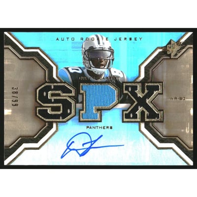 2007 SPx Gold Rookies #221 Dwayne Jarrett JSY AU/99