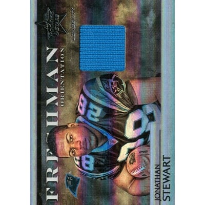 2008 Leaf Rookies and Stars Longevity Freshman Orientation Materials Jerseys #3 Jonathan Stewart