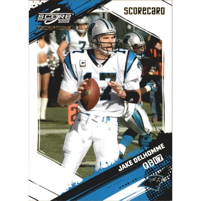2009 Score Inscriptions Scorecard #42 Jake Delhomme