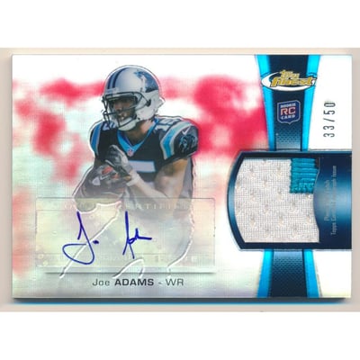 2012 Finest Rookie Patch Autographs Red Refractors #RAPJA Joe Adams