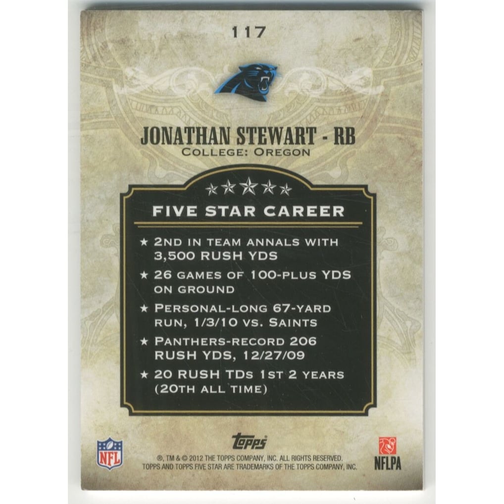 2012 Topps Five Star #117 Jonathan Stewart