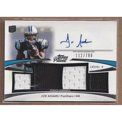 2012 Topps Prime Autographed Relics Level 5 #PVJA Joe Adams/700 EXCH