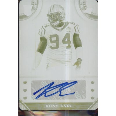 2014 Crown Royale Rookie Signatures Printing Plates Yellow #SKE Kony Ealy