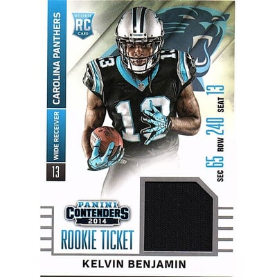 2014 Panini Contenders Rookie Ticket Jerseys #RTS35A Kelvin Benjamin