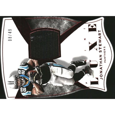 2015 Panini Luxe Memorabilia Die Cuts Prime Red #46 Jonathan Stewart/49