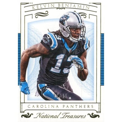 2015 Panini National Treasures Gold #24 Kelvin Benjamin