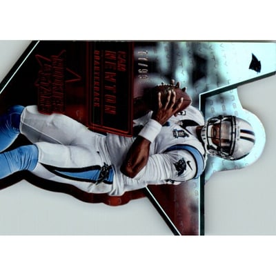 2015 Rookies and Stars Longevity Die Cut Stars Red #6 Cam Newton