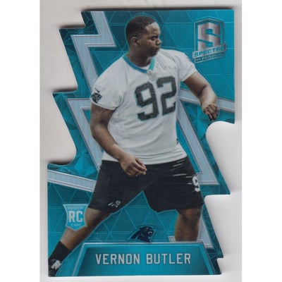 2016 Panini Spectra Neon Blue Die Cut #150 Vernon Butler