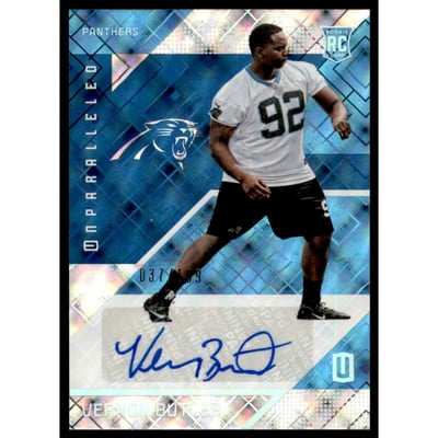2016 Panini Unparalleled Autographs Blue #197 Vernon Butler/199