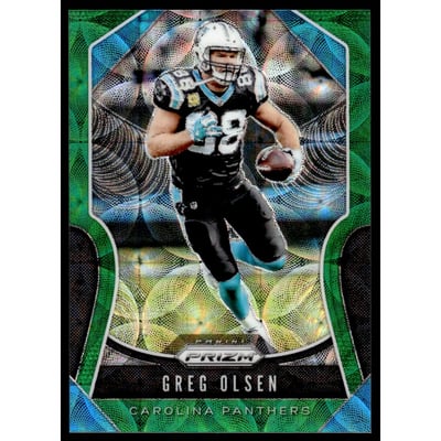 2019 Panini Prizm Prizms Green Scope #176 Greg Olsen