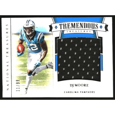 2020 Panini National Treasures Tremendous Treasures Materials #20 D.J. Moore/99