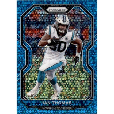 2020 Panini Prizm Prizms No Huddle Blue #238 Ian Thomas