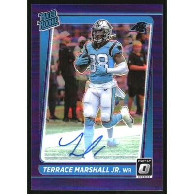 2021 Donruss Optic Rated Rookies RPS Autographs Purple #218 Terrace Marshall Jr./35