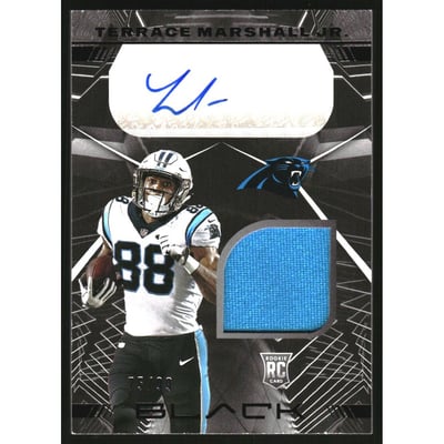 2021 Panini Black Rookie Signature Materials #16 Terrace Marshall Jr./99
