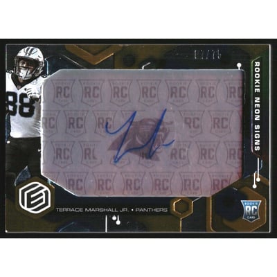 2021 Panini Elements Rookie Neon Signs Orange #15 Terrace Marshall Jr./75