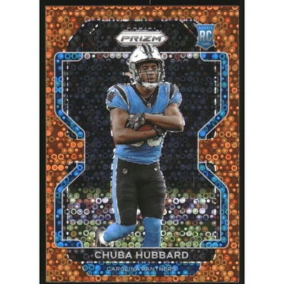 2021 Panini Prizm Prizms Orange Disco #355 Chuba Hubbard