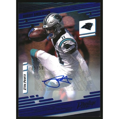 2021 Prestige Xtra Points Signatures Premium Blue #76 Robby Anderson/50