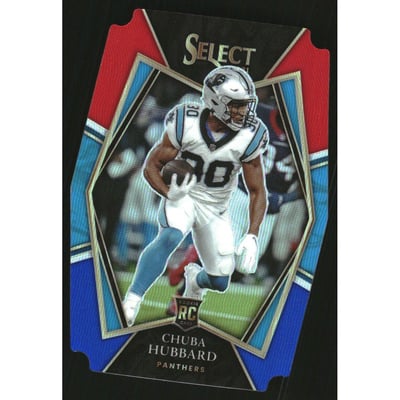 2021 Select Prizm Red and Blue Die Cut #176 Chuba Hubbard