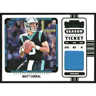 2022 Panini Contenders Rookie Ticket Swatches Variation #30 Matt Corral