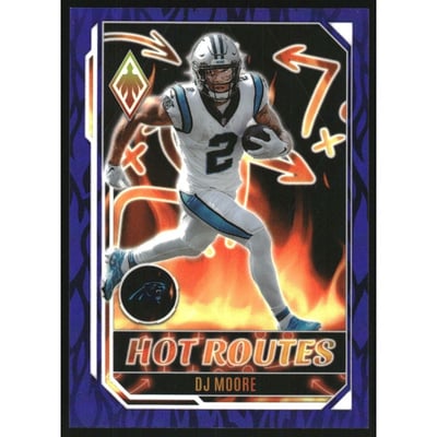 2022 Panini Phoenix Hot Routes Purple #16 D.J. Moore