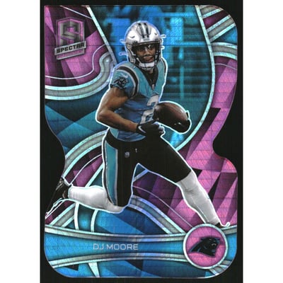 2022 Panini Spectra Neon Pink Die Cut #14 D.J. Moore