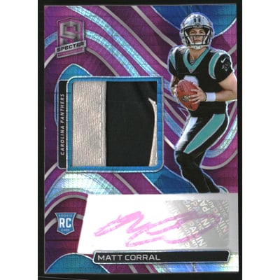 2022 Panini Spectra Neon Pink #228 Matt Corral JSY AU