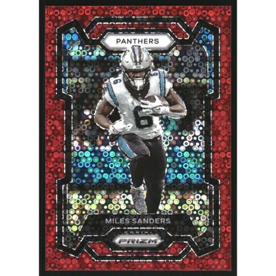 2023 Panini Prizm Prizms No Huddle Red #44 Miles Sanders
