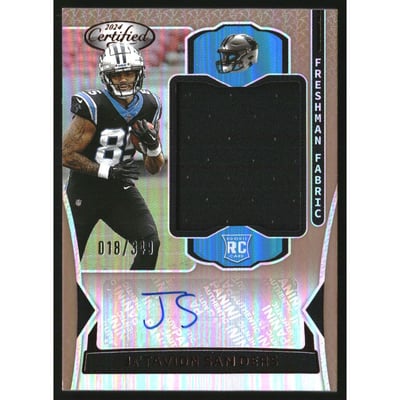 2024 Certified Freshman Fabric Mirror Signatures Bronze #26 Ja'Tavion Sanders/349
