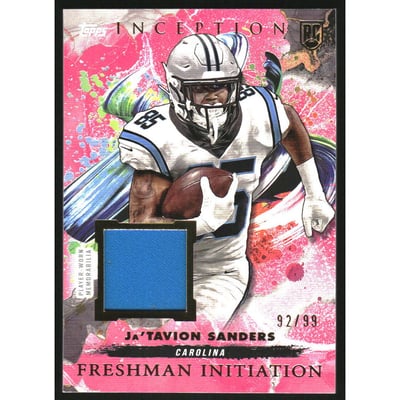 2024 Topps Inception Freshman Initiation Jerseys Magenta #FI19 Ja'Tavion Sanders