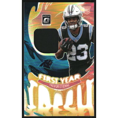 2025 Donruss Optic First Year Fresh Jerseys Neon Blue #40 Trevor Etienne