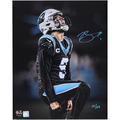 Bryce Young Carolina Panthers Autographed Fanatics Authentic 16" x 20" Unleashed Black Spotlight Photograph - Limited Edition of 25
