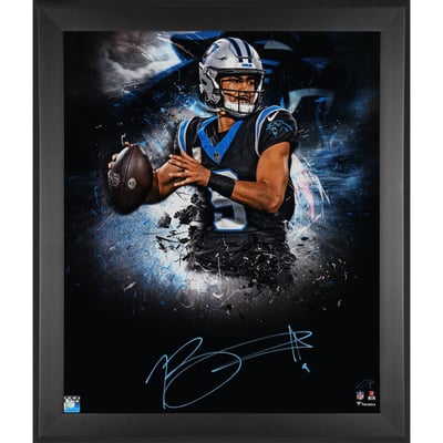 Bryce Young Carolina Panthers Autographed Fanatics Authentic Framed 20" x 24" In Focus Photograph 