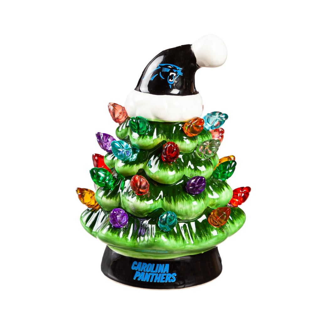 Carolina Panthers 2-Pack 4" Ceramic LED Christmas Tree Set